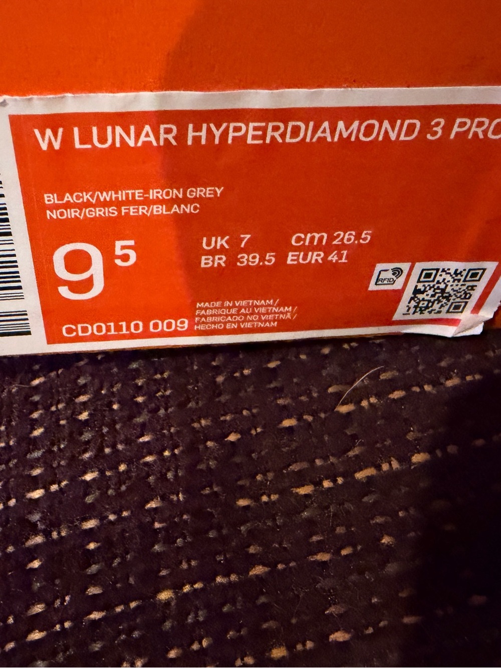 Nike W Lunar Hyperdiamond 3 Pro women’s 9.5 brand new in box metal cleats - Picture 7 of 7
